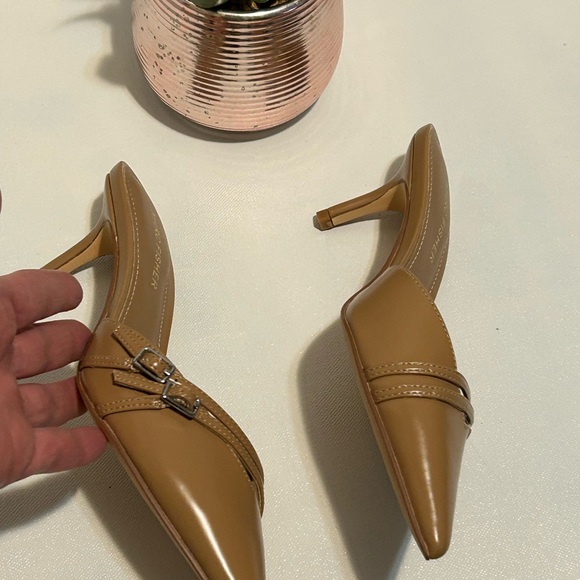 Elegant Tan Women's Pointed-Toe Shoes - Picture 3 of 9